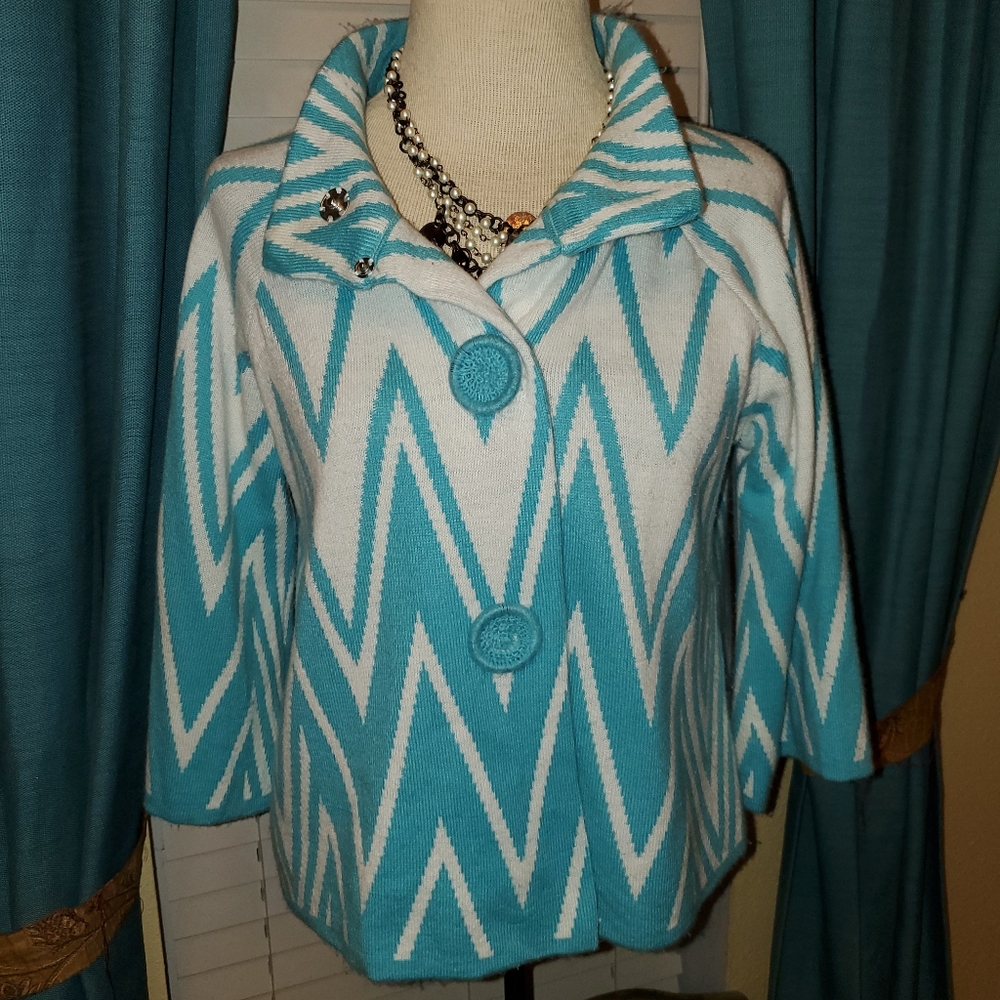 Chevron Sweater Jacket